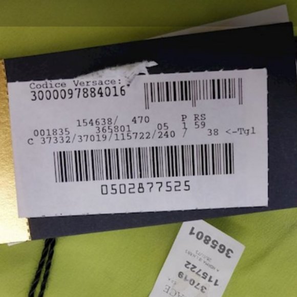 Gianni Versace Vintage Haute Couture Silk Skirt Lime Green Sz Small NWT - Picture 9 of 10